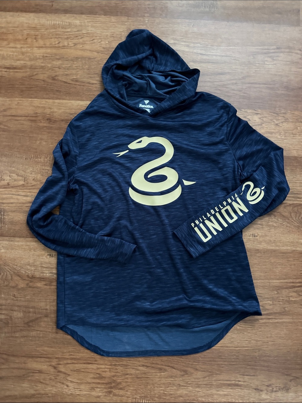 Fanatics Navy Hooded Long-Sleeve with Philadelphia Union Logo